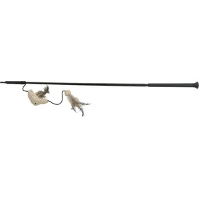 XXL-Stange zum Spielen mit Fischen und Federn, 65 cm, Polyester/Kunststoff